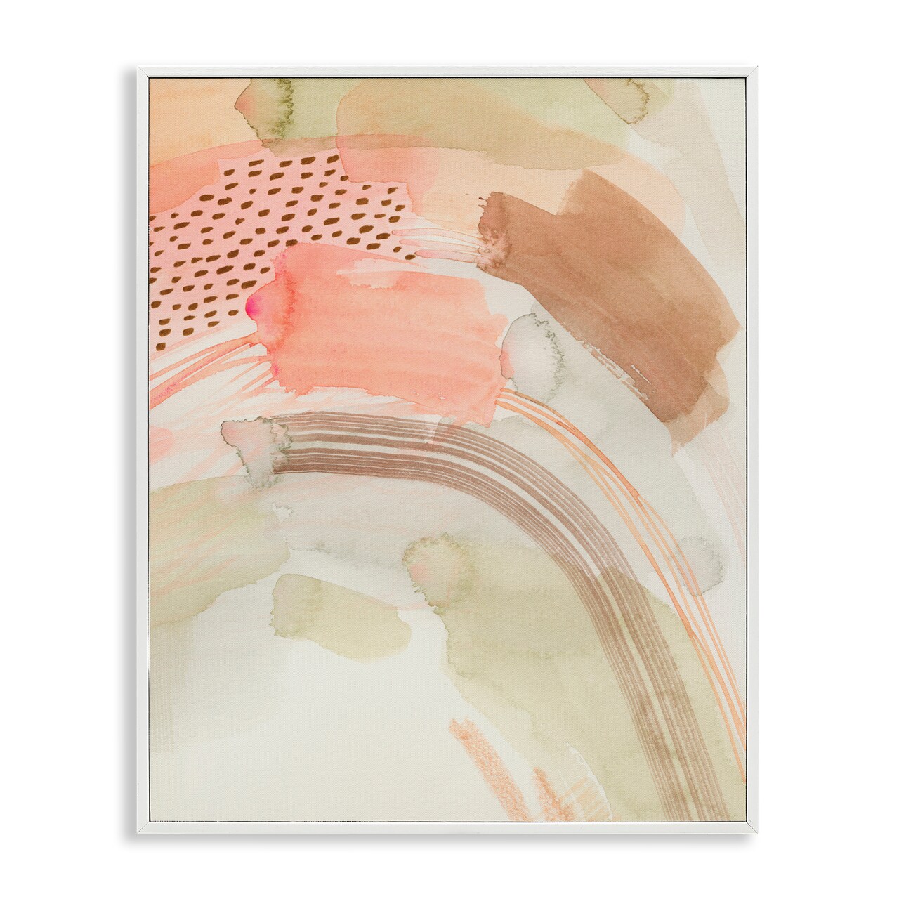 Stupell Industries Funky Blush & Beige Abstract Framed Giclee Wall Art Design by Grace Popp